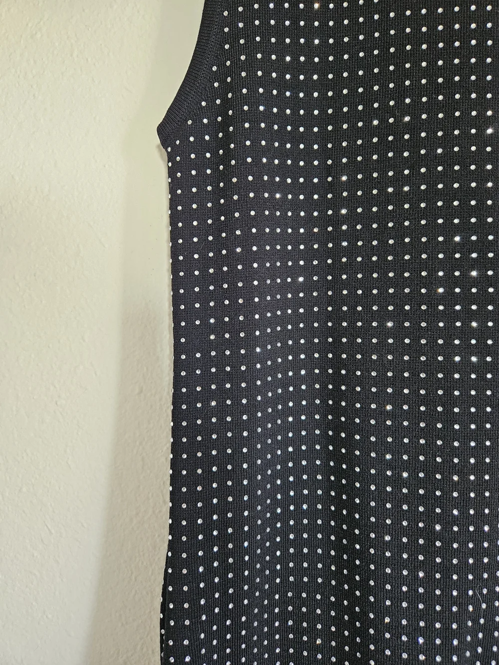 Michael Kors Classic Black Sleeveless Crystal Sparkle Shift Dress